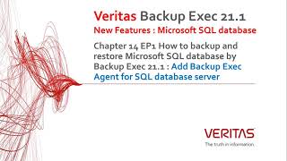 Chapter15 EP1 How to backup and restore SQL Add BE Agent for DB