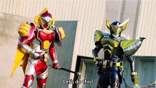Download lagu Kamen Rider Gaim Banana Arms & Baron Mango Arms Vs Kamen Rider Bravo Fight Together Scene 