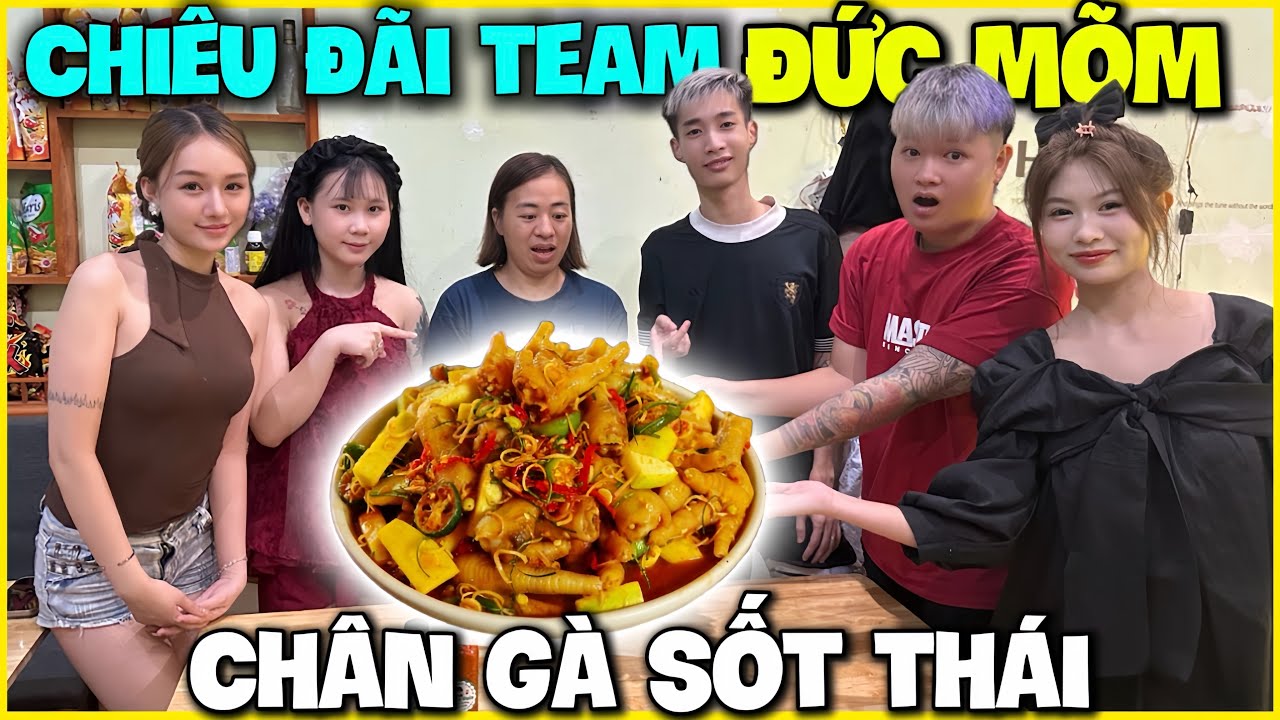 Cô Hồng | Trổ Tài Làm Món Chân Gà Sốt Thái Siêu Ngon Cho Team Đức Mõm !!!!
