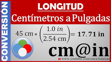 Convertir de Centimetros a Pulgadas (cm a in) - Parte 2