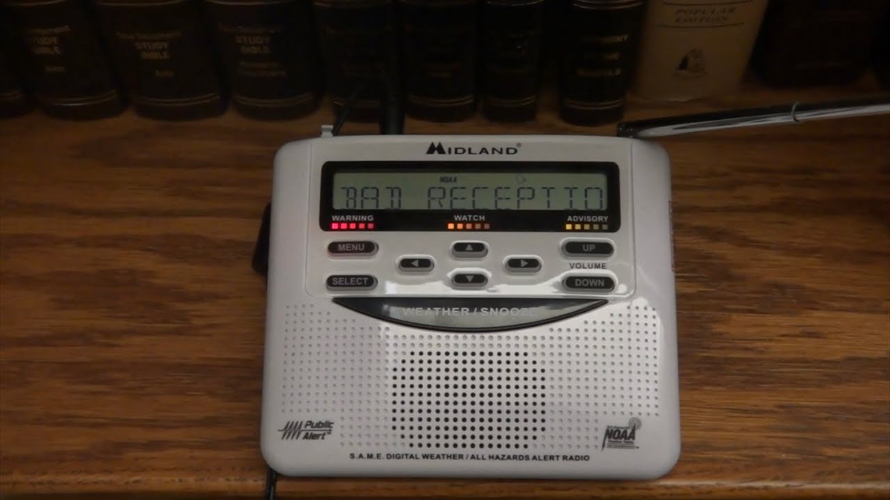Fixing Midland WR120 weather radio glitch, and local forecast for Dallas/Fort Worth 