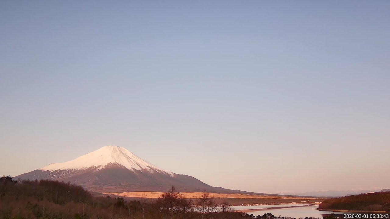 【毎日タイムラプス】2026年3月1日の富士山と山中湖の1日を100秒で再生 #富士山ライブカメラ #タイムラプス