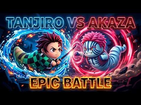 🐛⚔️ TANJIRO vs AKAZA — LARVA STYLE! 😂🔥