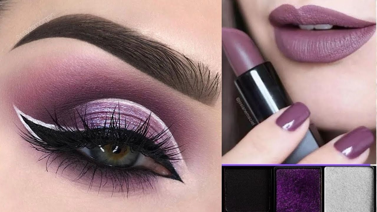 Quick drugstore purple eyes makeup tutorial purple brown eyes makeup bridal makeup simple look