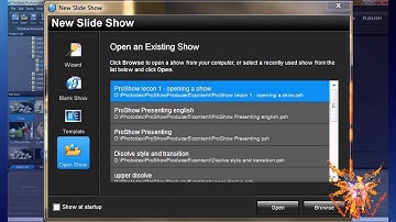 Proshow tutorial russian  1-1 - create or open a show