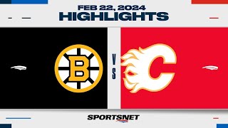 NHL Highlights | Bruins vs. Flames - February 22, 2024