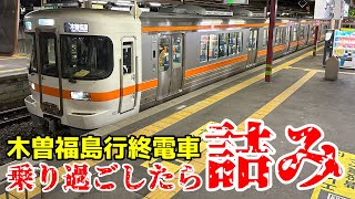 【313系中央本線普通】乗り過ごしたら人生詰み！？野宿確定の駅が終点の終電車【2023/01】