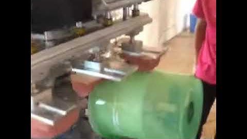 Servo motor pad printing machine for bucket with 3 sides