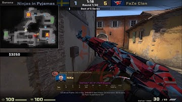 POV - NiKo (FaZe)(24-11) vs NiP / inferno / IEM Oakland 2017 Grand Final map 2