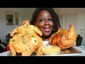 BATTERED DEEP FRIED WHOLE CHICKEN RECIPE COOKING AND EATING