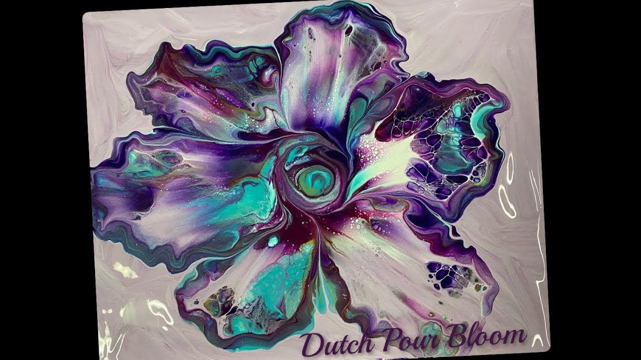 (1257) Dutch Pour Bloom, Acrylic Paint Pouring - YouTube