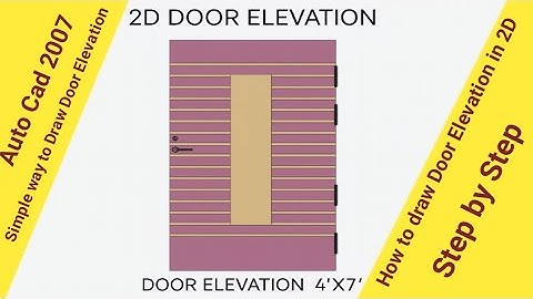 Door 2D Elevation in AutoCAD 2007 | Easy Tutorial for Beginners