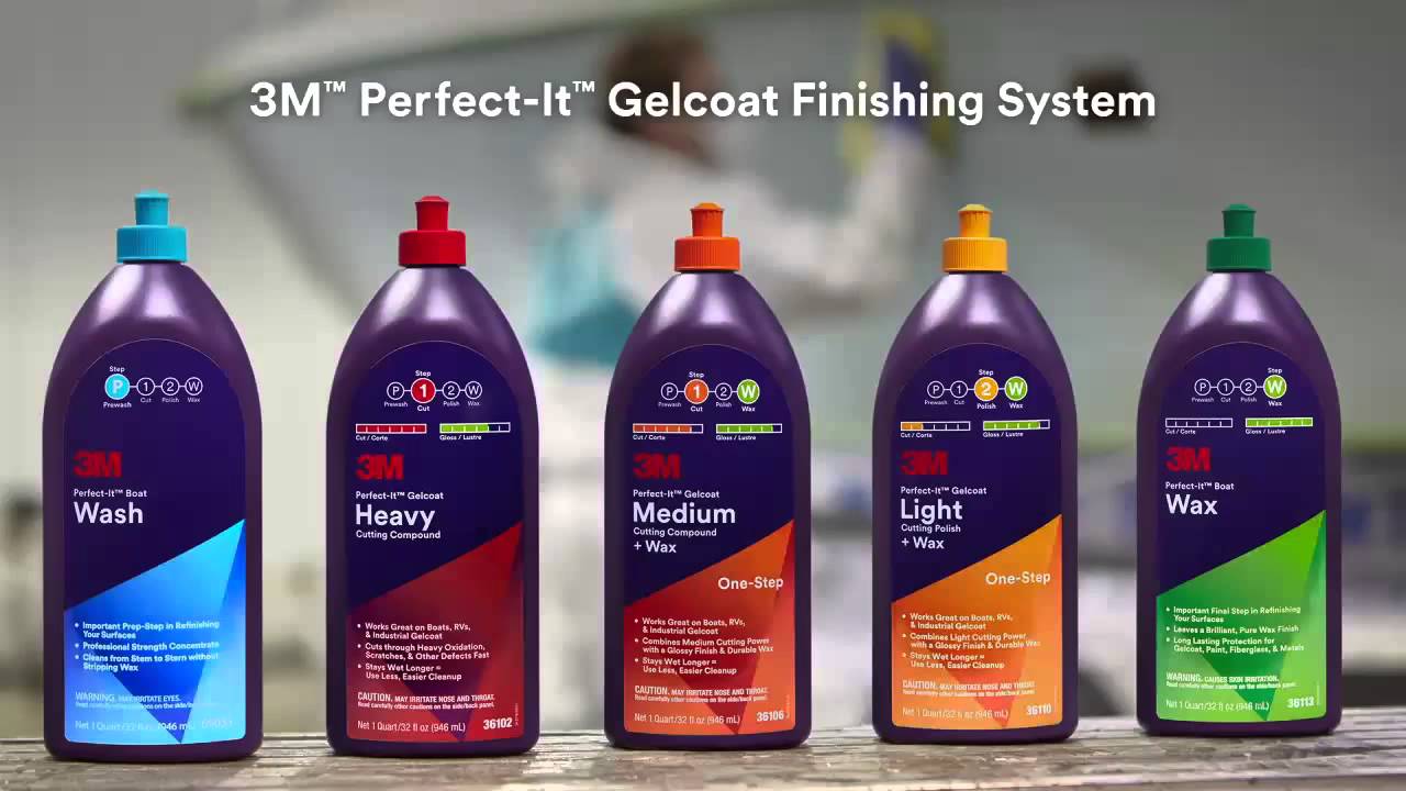 3M™ Perfect-It™ Pulimento gelcoat corte medio + cera, 946 ml, 36106E