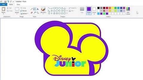 Hoe teken je een variant van het Disney Junior-logo met MS Paint? | Tekenen op je computer