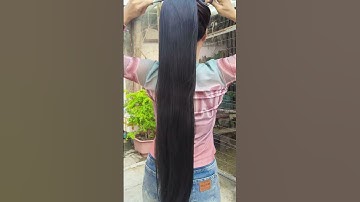 Tóc cột đuôi ngựa thẳng dài qua mông #toccot #tocgia