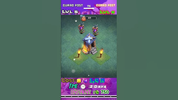 UPGRADE Guard Post to Lvl 6 || Clash Of Clans (COC) #clashofclans #guardpost