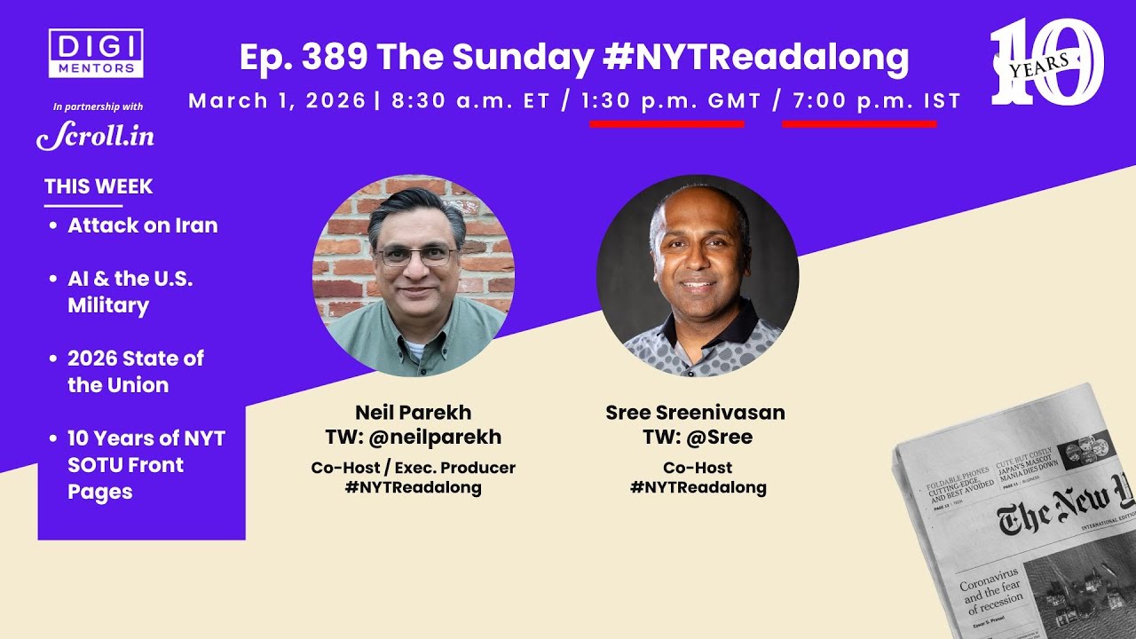 Ep. 389 of The Sunday NYTReadalong (Iran, AI and the Military, SOTU)