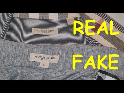 Burberry shirt real vs fake review. How to spot fake Burberry Brit shirts