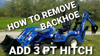 Removing Backhoe and Adding 3 Point Hitch to New Holland Workmaster 25S