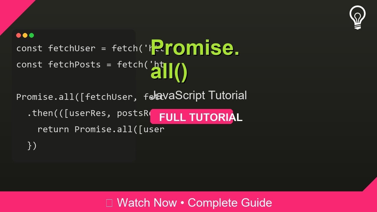 🎓 Promise.all() - Complete JavaScript Tutorial - YouTube