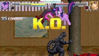 Twilight Sparkle And Godzilla VS Cloud Strife And Deadpool In A MUGEN Match / Battle / Fight