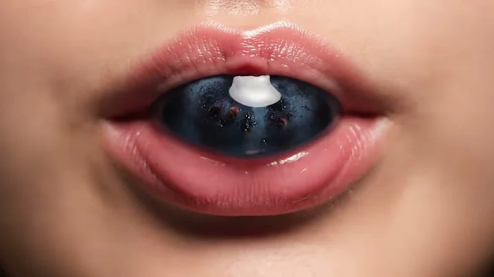 Glass Fruit ASMR  Slow Motion Crystalline Fruit Bites & Mouth Sounds -Blueberry #asmr #asmrvideo