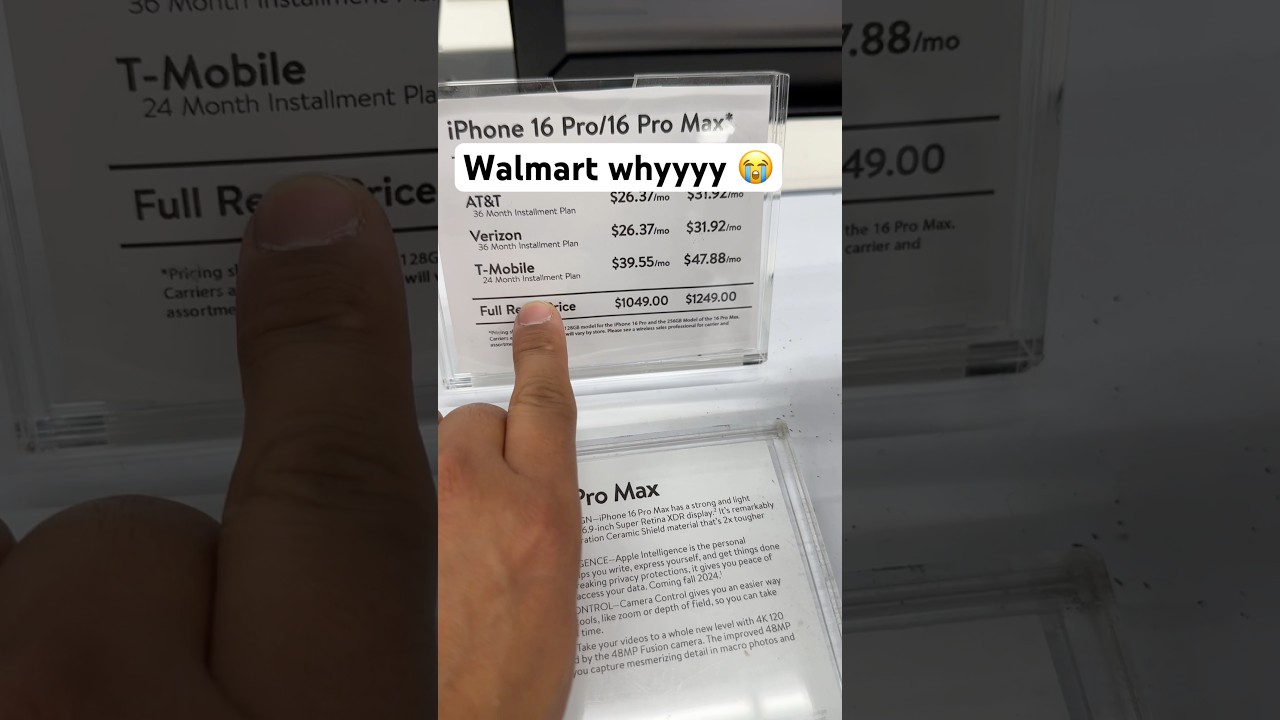 Walmart просит на 50 долларов больше за iPhone 16 Pro, чем Apple Store 🥹📱 