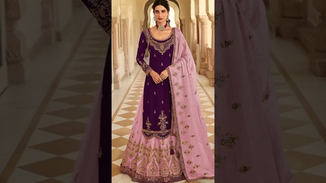 purple color kameez shalwar collection of girls ❤️😍