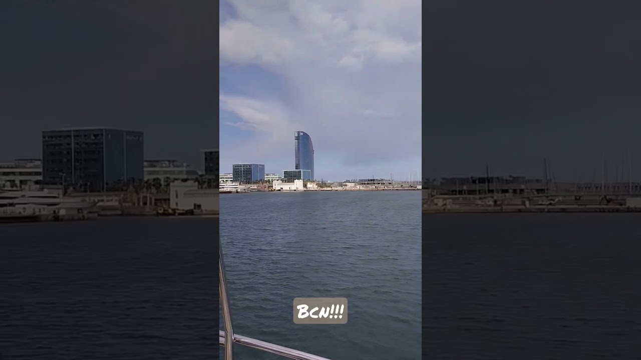 Bcn skyline with the W Barcelona Hotel 