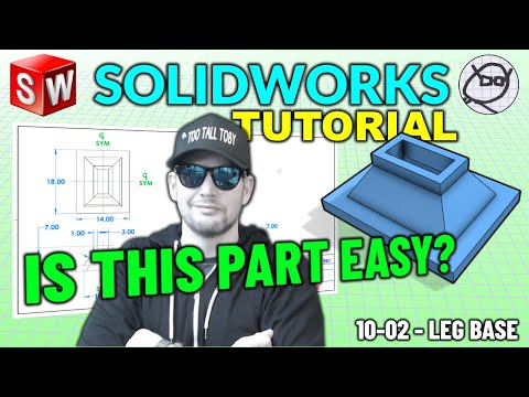 SOLIDWORKS TUTORIAL -  TooTallToby-10-02 - LEG BASE