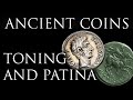 Ancient coins toning and patina