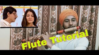 Tujh mein rab dikhta hai song tutorial on Flute.  beginners easy lesson