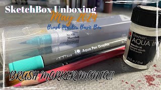 Brush Marker Mania!! May 2024 SketchBox Unboxing (Brush Marker Basic Box)