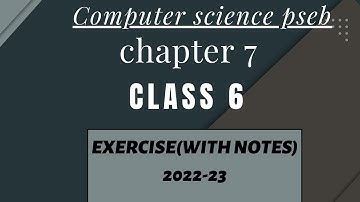 #bestofminds #computerscience #chapter7#2022-23 pseb #class6#exercise -input devices (with notes )