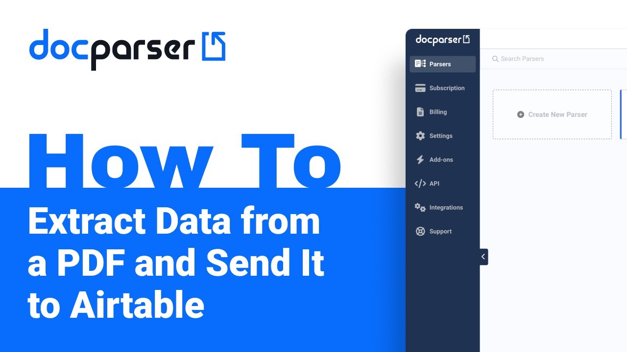 Docparser Academy: How to Extract Data from a PDF and Send It to Airtable