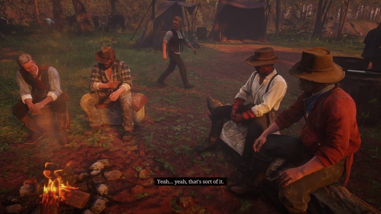 Red Dead Redemption 2: Bill n Uncle Chat at Campfire (Gang ...
