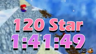 Super mario 64 120 star speedrun in 1:41:49