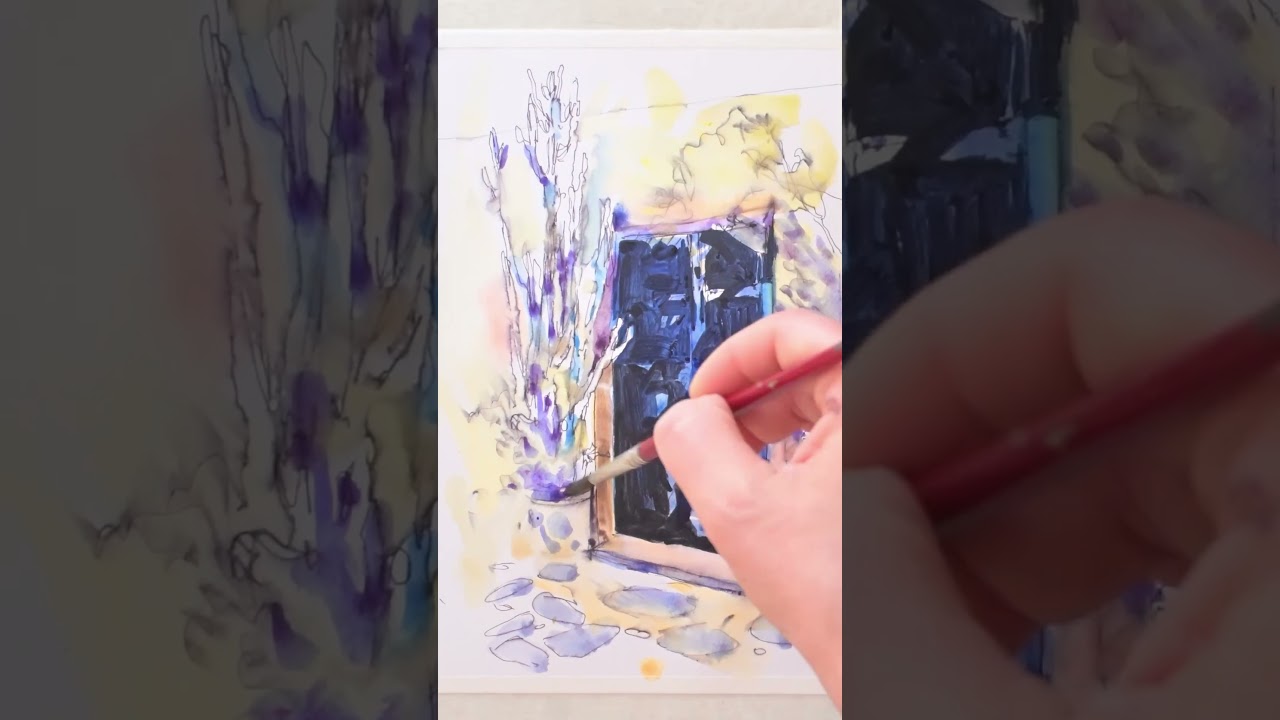 Watercolor Sketch Painting #loose  #dailyart #urbansketching