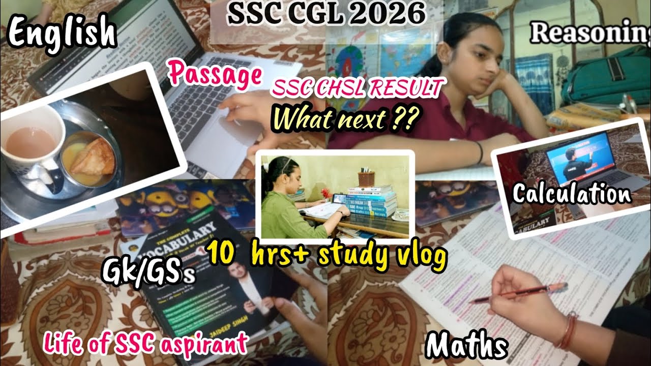 I wake up at 6 AM / 10 hrs study routine📚/ Productive day/Study vlog #ssccgl2026 #ssc #ssccg#sscgd