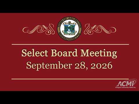 Select Board Meeting - September 28, 2026