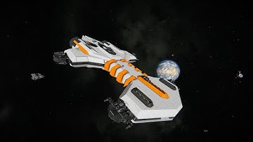 Hy Hammerhead Corvette - Space Engineers Time Lapse Build and Test