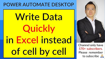 Write Table to Excel quickly instead of cell by cell - Power Automate Desktop