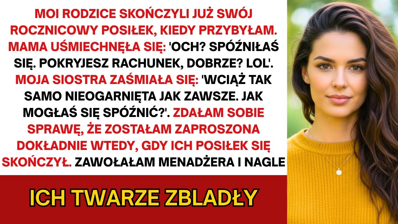 Moi rodzice rozkoszowali się wystawną kolacją… i oczekiwali, że to ja zapłacę za wszystko — sama...