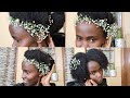 Beautiful tiara diy. I used baby breath flowers