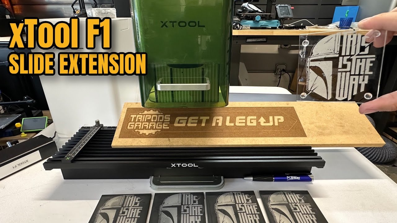 xTOOL F1 SLIDE EXTENSION - How to laser engrave glass! 