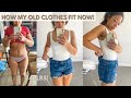 TRYING ON OLD CLOTHES AFTER 40LB WEIGHT LOSS - Weekend Vlog!