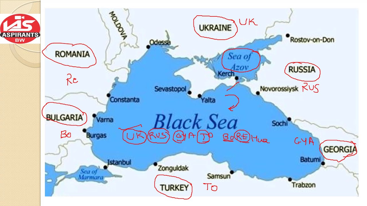 map of black sea countries Black Sea Countries Trick Kerch Bosphorus Dardenelles Straits map of black sea countries