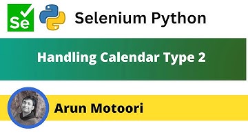 Handling Calendar Type 2 in Selenium Python (Selenium Python)