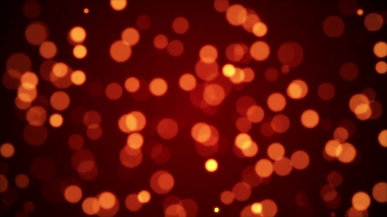 Orange Bokeh Particles | Silent Visual Screensaver (No Sound)