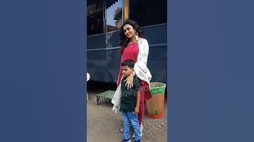 Television Gorgeous 🥰❣️💕 Beautiful Actress Tejaswini Prakash Snap At Filmcity Studio || #shorts